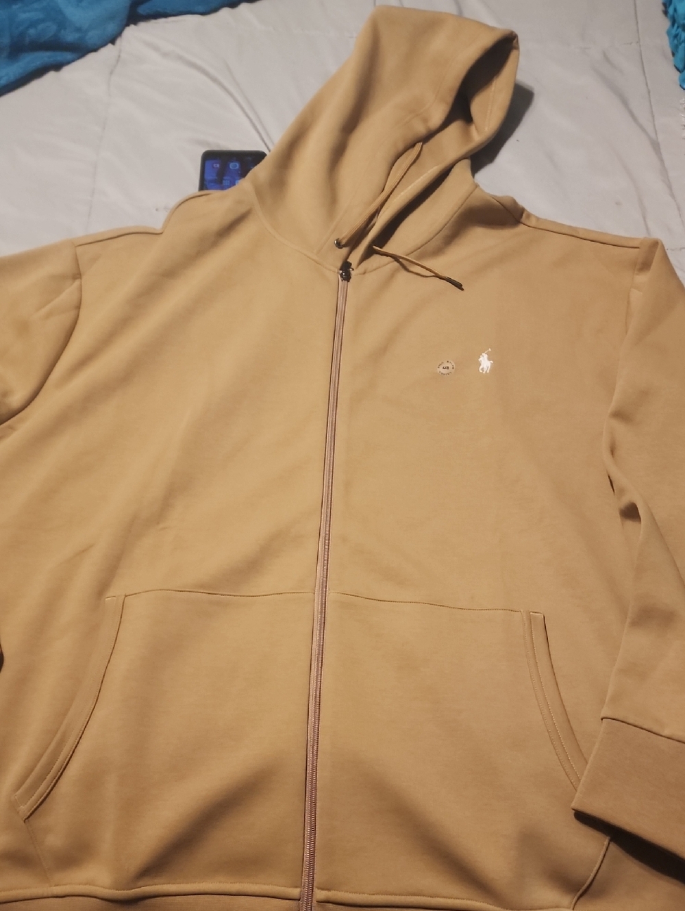 Ralph Lauren Tan Full-Zip Hoodie with Polo Logo 4XB 4XL BRAND NEW NWT